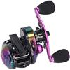 lyrlody Mulinello da Lancio Baitcasting, Bobina da Pesca in Metallo, 8.1:1, 12 Magnet, 19+ Cuscinetti, Bobina Leggera con Foro Uscita in Ceramica per Tutte le Acque (Mano sinistra)