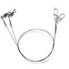 Minhe 2 lenze Ti Leader con perno girevole e chiusura a scatto Duo-Lock per pesca di pesci predatori in varie condizioni di acqua (35 cm, 18 kg)