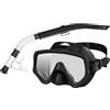 Generic Boccaglio - Nuova maschera subacquea in silicone, set di boccaglio a secco | Occhiali in silicone con vista panoramica Protezione del viso per gli appassionati di sport acquatici adulti Viaggio in