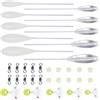 MIPIACE 25 Pezzi Kit Bombarde da Pesca con 10 Girelle da Pesca 5 Stopper Pesca