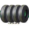 WEISHIDAI 4PC 4.50-10 Pneumatici | 4.50 10 64J Ricambio 10 Pollici | 300KPA Carico Massimo 280kg per Pezzo