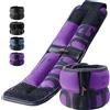 Sportneer Amphibious - Pesi per caviglia - 1,8 kg per coppia, set pesi per caviglia per allenamento di forza (grigio, 1,8 kg per coppia, 0,9 kg ciascuno), viola