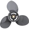 PropelTech Elica per barche fuoribordo 9 1/4X8 9 1/4X9 9 1/4X10 9 1/4X11 9 1/4X12 per motori Honda BF8HP/9.9HP/15HP/20HP 8 denti scanalati in alluminio Prop 3 lame RH (9 1/4 X 9)