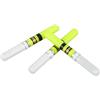 Generic Galleggiante da Pesca Notturno Cilindrico con Luci a LED Ad Alta luminosità per la Pesca Notturna - 3 Esche Galleggianti in ABS Durevoli da 1,6x0,2 Pollici (Green)