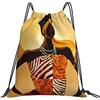 Generic Fashion Borsa Sportiva da Palestra African Women Beauty Borsa Palestra Scuola Poliestere Zainetto per Adulto Uomo Viaggi 36X42Cm