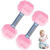 Xweptuy Manubri per neonati da 2 pezzi Mini 1, 8x4, 7 in silicone Set per sollevamento pesi a mano per esercizi di fitness Divertenti giocattoli sportivi per bambini piccoli Ideale (Stile 1)