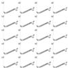 ULTECHNOVO 40 Pezzi Clip Molla per Pagaia Kayak a Forma di V in Metallo Argento Molla Resistente, Compatibile e Regolabile per Uso Outdoor e Fissaggio Fai-da-te