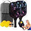 Frfik Set di 4 racchette da pickleball in fibra di vetro, 20 x 40 cm, sportivi ergonomici professionali per sport, ragazze, casa, uomini, attività all'aperto, ragazzi e donne