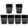 DOITOOL 6 Pezzi Tasca da Biliardo di Ricambio in PVC Nero per Tavolo da Biliardo e Snooker, Miglioramento del Gioco Allineamento Adatto, Misura 16x14x11 Cm