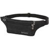 MeevrgR Marsupio tattico impermeabile in nylon EDC con moschettone, per attività all'aperto, corsa, escursionismo, 33 x 21 cm, nero