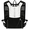 Qianly Zaino da Trail Running Leggero Gilet Idratante Aderente Zaino Gilet con Tasca con Cerniera per Escursionismo , Nero Con Bianco
