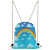 KHAUERBC Rainbow Clouds - Borsa da palestra con cordoncino, a prova di schizzi, con cinghie regolabili, per sport, palestra, viaggi, nuoto