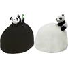Generisch Copricasco a forma di panda, decorazione per casco da snowboard, copertura per casco da bicicletta, calda copertura per casco invernale, spessa e calda, per uomini e donne all'aperto