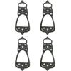 TOMETURE Scarpe Protezione 35-40 Gomma Pezzi Metallo e 4 Copriscarpe Taglia Ramponi Antiscivolo Buona Flessibilità per Outdoor Arrampicata