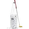 Generic Cestino da golf, cestino da golf per palle,Recuperatore portatile per palloni - Grande secchio per palloni per gli amanti del raccoglitore con manico, contenente 140
