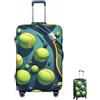 MXZERFKGLA Copertura elastica antigraffio per valigia, lavabile, custodia per bagagli, divertente, per racchette da tennis e palline da tennis, adatta per valigie da 65-95 cm, accessori da viaggio