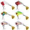 Cryptisg 6 Pezzi Esche Artificiali da Pesca, Robusto e Resistente Kit Jig Spinner, Esche Artificiali per Luccio di Alta Qualità e Raffinato, per Persico, Luccio, Lucioperca, Siluro, Cavedano