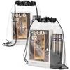 Dzpuhuojz Clear Bag Festival, zaino trasparente, borsa trasparente, per zaino scuola, palestra, viaggio, nuoto in spiaggia, Nero , Taglia unica