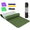 Tissting Tappetino yoga in TPE 183x61x0,6 cm antiscivolo con borsa in rete - Tappetino per esercizi Pilates con cinghie e corda elastica per il fitness