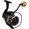 jojofuny Mulinello da Pesca in Lega Nero di Lancio Resistente e Impugnatura in Eva, Accessorio per Canne da Pesca in Acqua Dolce e Salata