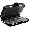 CANIGHT Scatola Porta Esche da Pesca 12 Scomparti Individuali, Doppia Faccia, in Plastica Nera Portatile per Organizzare Esche e Ganci in Ordine