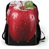 KHAUERBC Red Apple Fruit - Zaino con coulisse per adulti, borsa da palestra con scomparto per scarpe, zaino da trekking con tasche laterali in rete