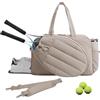 Frfik Borsa da tennis in nylon, zaino per 2 racchette, borsa sportiva da 35 l con scomparto per scarpe, borsa umida da donna, tasca per computer portatile, borsa sportiva impermeabile
