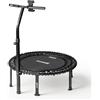 BCAN B BCAN BT4 102 cm Trampolino Bungee Rebounder Pro Adulto Morbido, Capacità 227 kg (500 libbre), Bungees/Maniglia a Tensione Regolabile, Struttura Monopezzo (16 Gauge), Supporto per Telefono e 2 Paia