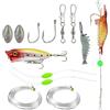 Generic Kit di esche realistiche con esche galleggianti, attrezzatura artificiale per acqua e salata orientata alla cattura di sgombro, pesce, scorpioni e trota