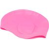 Lylithuif Cuffia da nuoto in silicone Protezione per le orecchie Cuffia da nuoto impermeabile Design ergonomico tridimensionale per competizione di allenamento in piscina coperta Materiale (Rosa (cuffia da