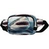 ADFGYERH Marsupio con squalo nel mare, con tracolla regolabile, borsa a tracolla, tessuto twill, marsupio per allenamento all'aperto, viaggi, casual, corsa, escursionismo, ciclismo.