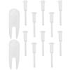 ABOOFAN Kit Adattatori Gonfiabili per Yoga Ball e Palle Manico, Tappi Aria in ABS Riutilizzabili e Compatti Strumento di Rimozione, Set Leggero Bianco per Fitness