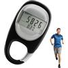 Aroeally Pedometro 3D, contapassi con clip, orologio per anziani, contapassi senza app e telefono cellulare, per camminare, correre, sport, per bambini, uomini e donne