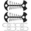 Generic Pioli per ponte, 15 x 8,5 x 3 cm, a lisca di pesce, per mobili da terrazza, 2 in lega di alluminio con 4 moschettoni, 2 corde per tenda da campeggio, barbecue, barbecue, tavoli e tavole da