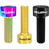 Caswynlife Bullone di serraggio per pedivella M6 x 18 mm per ULTEGRA per hollowtech II - Vite in lega per bici nero oro arcobaleno 2 pezzi (oro)