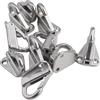 Lapiglo 10 ganci a molla in acciaio inox 316 per barche marine, ganci per parafango, connettore resistente per corda per yacht rimorchio, tenda da 43 mm