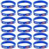 GLEAVI Braccialetti Elastici e Comodi da Indossare Bandiera Americana in Silicone 20 Pezzi per Feste di Calcio e Eventi Sportivi Lunghi