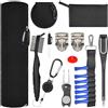 flintronic Kit di Accessori da Golf, Asciugamano da Golf, Strumento di Riparazione del Pitch Mark a Clip, Spazzola per Mazze da Golf, Strumento di Riparazione Divot Pieghevole, Set Golf da 18 Pezzi