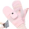Lapiglo Guanti riscaldanti in grafene per l'inverno, elettrici, con caricamento USB, touchscreen, antiscivolo, per ciclismo, colore nero (rosa)