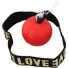 Minhe Palla da boxe con fascia per la testa per allenamento MMA e Muay Thai per migliorare la coordinazione occhio-mano e la velocità di reazione (rosso)