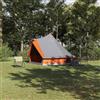 Plumbpyr Tenda Tipi grigio arancione 400 x 346 x 250 cm taffetà tenda da campeggio con gancio E Port, set completo per 8 persone, riparo esterno antivento per vacanze estive