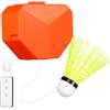 SOLUSTRE Allenatore Portatile di Badminton Telecomando e Volano in Nylon, Macchina per Allenamento Singolo Regolabile per Pratica a Casa o All'aperto Colore Casuale