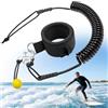 Mirriverse Leash SUP, 5mm TPU Spirale Caviglia, 10ft, Nero-Bianco