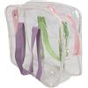 Hidyliu Borsa da Spiaggia Trasparente Borsa in PVC Trasparente Impermeabile di Grande capacità per Doccia da Viaggio 38x15x30 Cm (Tono leggero)
