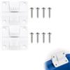 Savento Set di 2 cerniere di ricambio per frigorifero, compatibili con Coleman Cooler Hinges 2 pezzi, cerniere per frigorifero bianche, robuste cerniere per coperchio per campeggio, accessori per