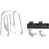 Caswynlife Adattatore per portapacchi anteriore pieghevole in lega di alluminio per Brompton per dahon staffa leggera argento (argento)