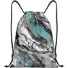 LLOTPQ Coulisse marmo Stampa Borse Zaino Sport Storage, Nero , M, Classico