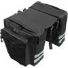 Xweptuy Borsa da Sella per Bici Borsa da Portabici da 30 Litri di capacità Cestino Posteriore Doppio Lato Impermeabile Chiusura con Doppia Cerniera Multitasche per Accessori da Bici