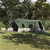 TEKGHUT Tenda familiare verde per 16 persone, 680 x 510 x 210 cm, in poliestere 185T con rivestimento in PU, con finestre di ventilazione, presa elettrica integrata, tasche portaoggetti