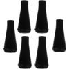 SHINEOFI 6pezzi Punte di Freccia in Gomma Nera Morbide e Resistenti per Tiro Arco, Design Versatile e Stile Minimalista per Pratica Sicura e Sostituzioni Facili